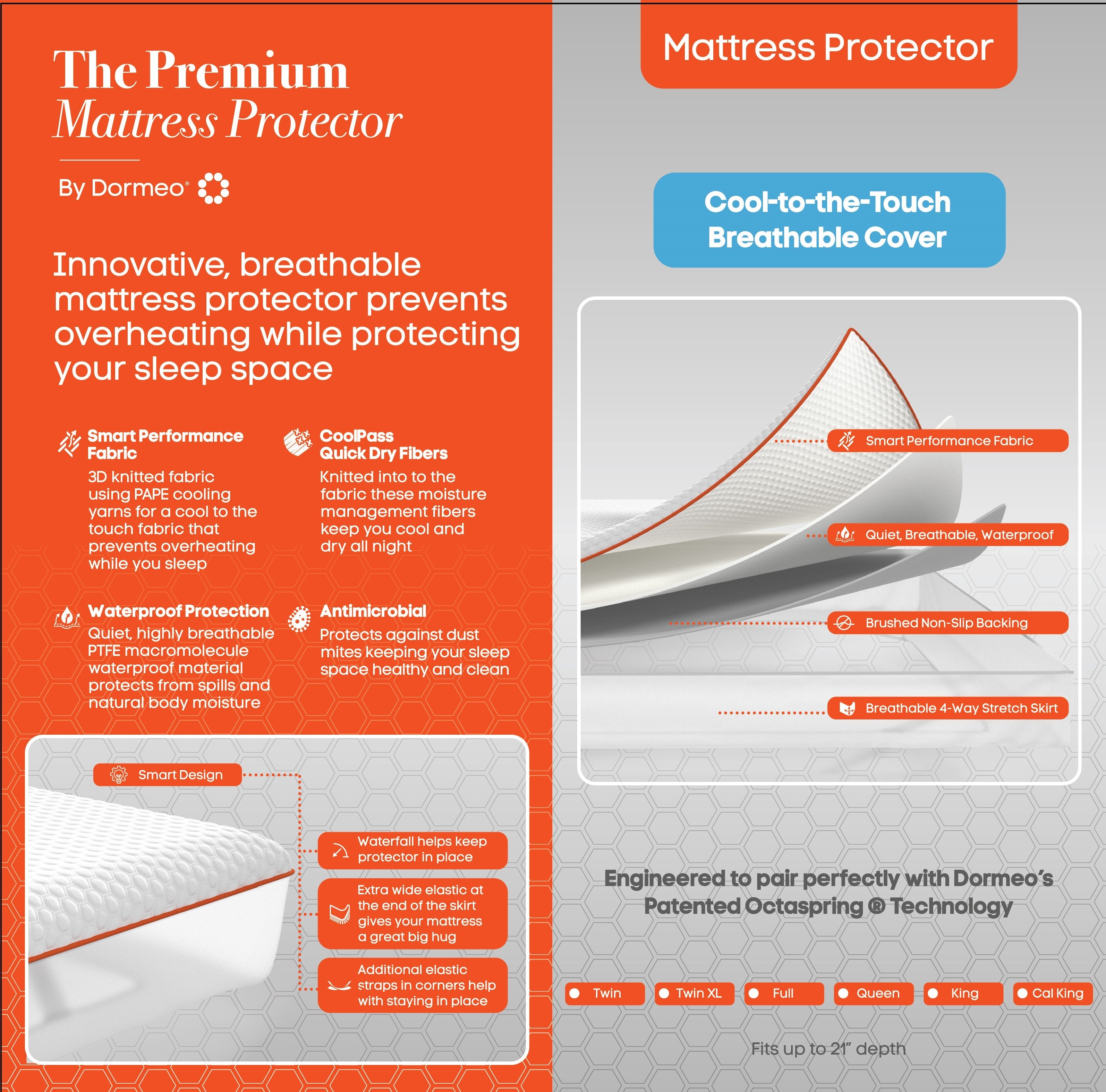 Dormeo® Premium Waterproof Mattress Protector - 15% Off